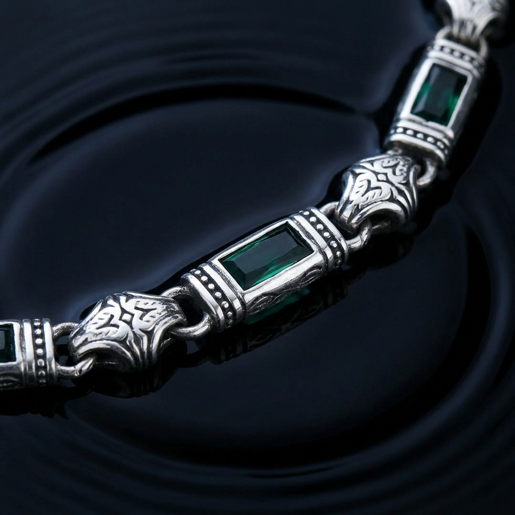 Gold Emerald Green Pear Cut Halo Necklace
