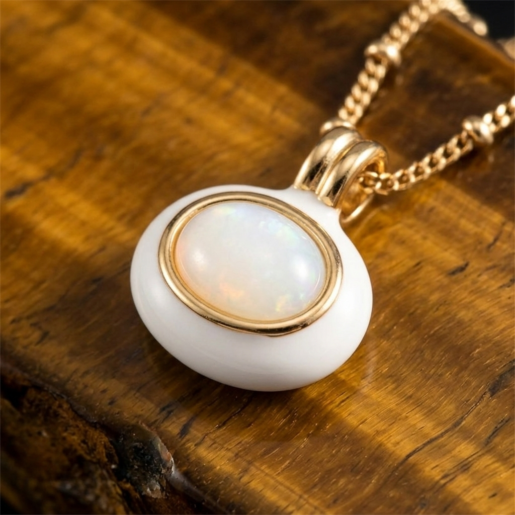 Gold Satellite Chain Sparkling Round Solitaire Necklace