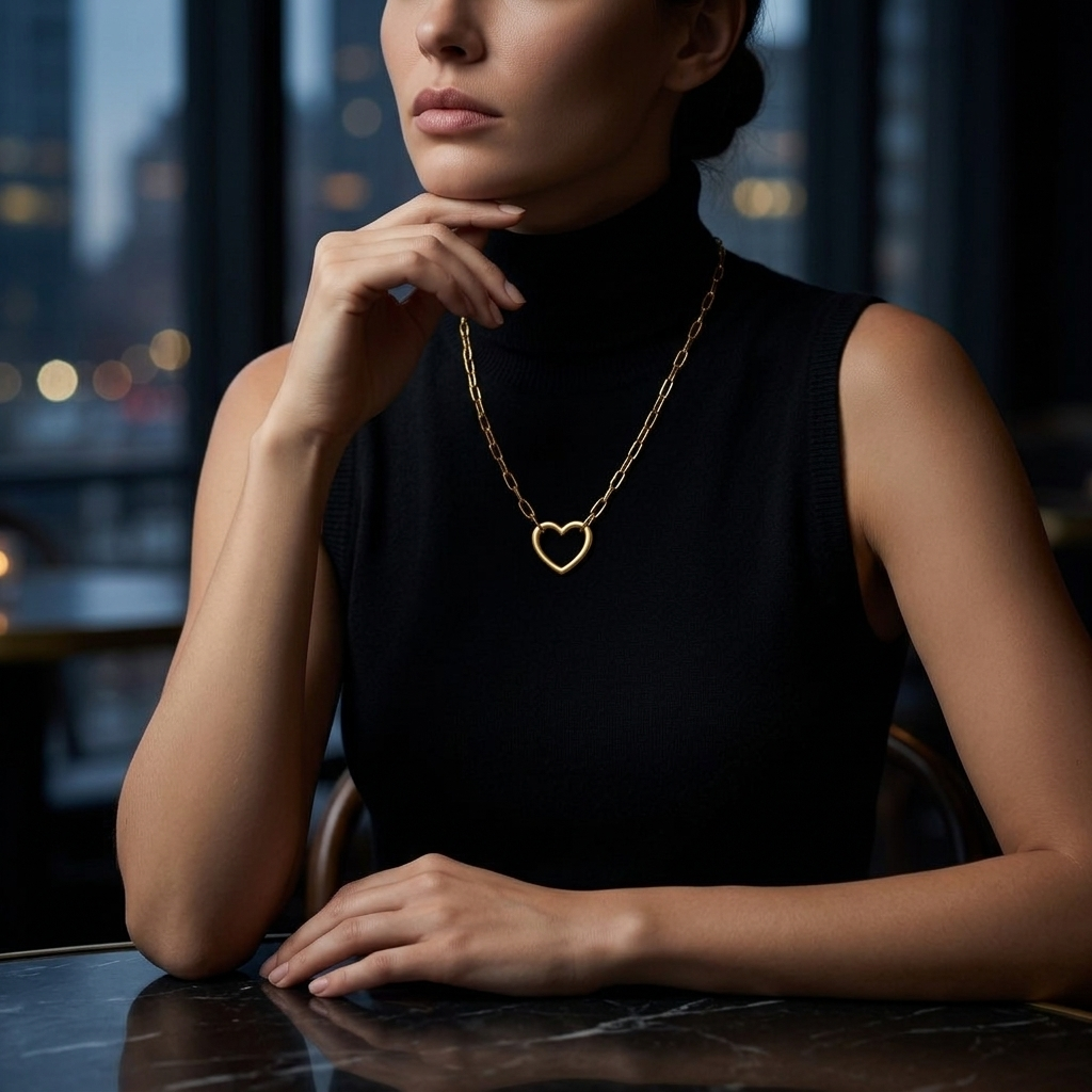 Gold Classic Polished Figaro Link Chain Necklace
