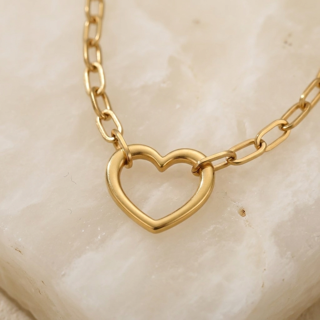 Gold Classic Polished Figaro Link Chain Necklace