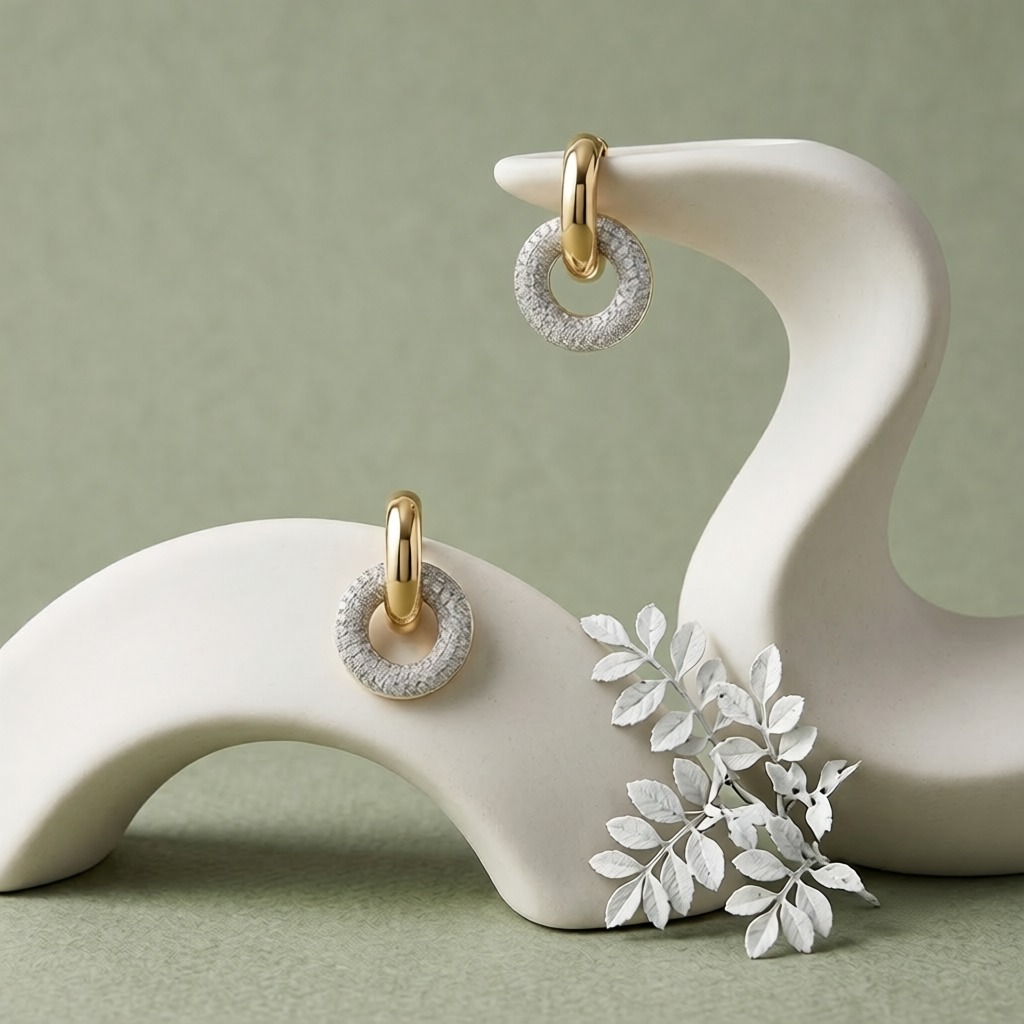 Interlocking Circle Drop Earrings