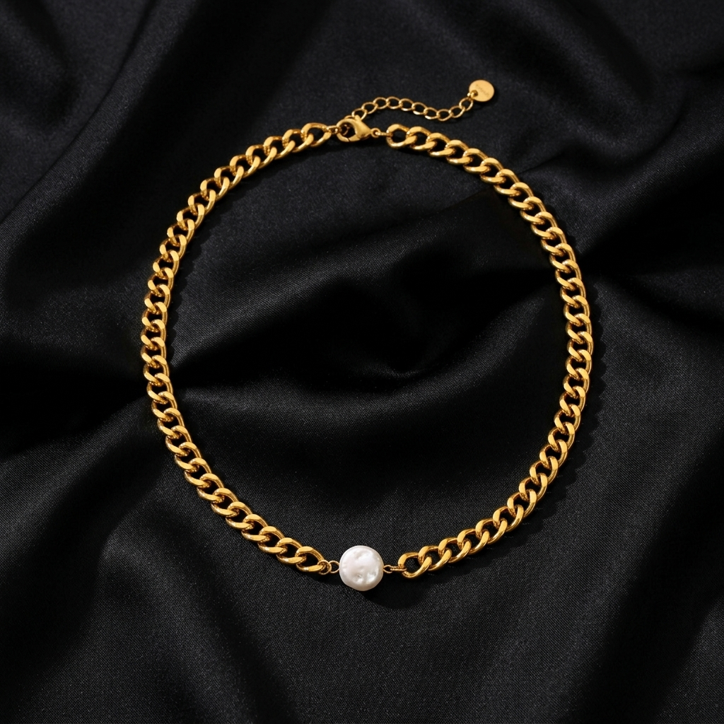 Gold April Birthstone Crystal Solitaire Chain Bracelet
