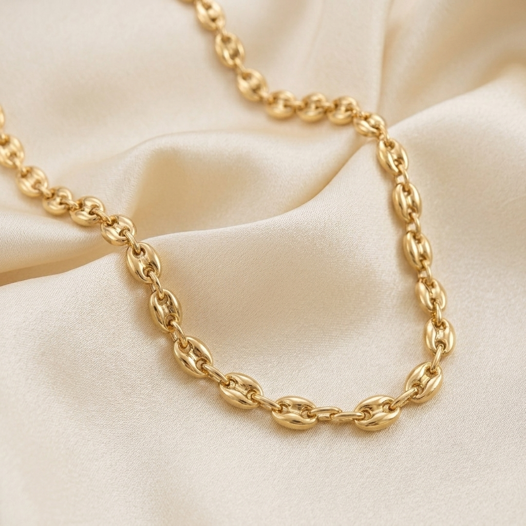 Gold Marquise Crystal Red Heart Pendant Necklace
