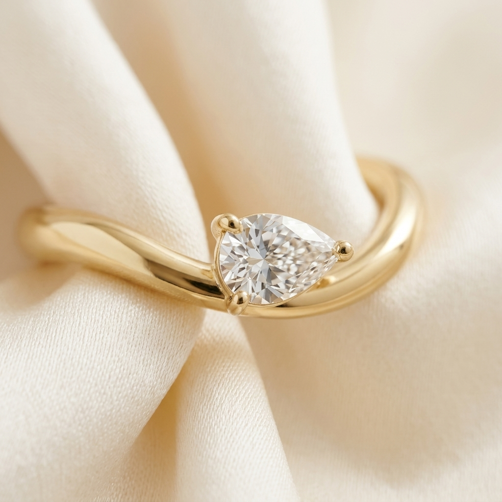 Gold High Polish Chunky Dome Tapered Ring