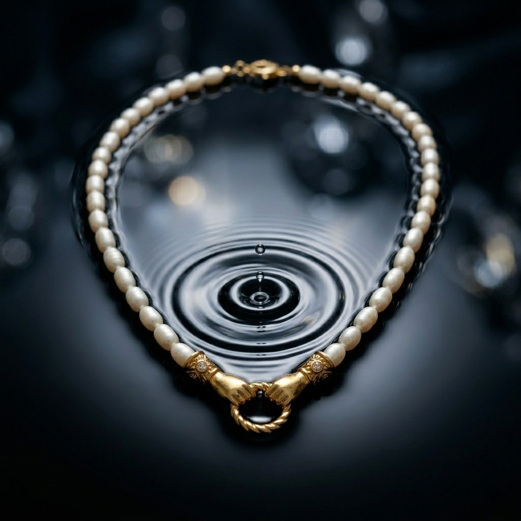 Gold Dainty Mother of Pearl Solitaire Necklace