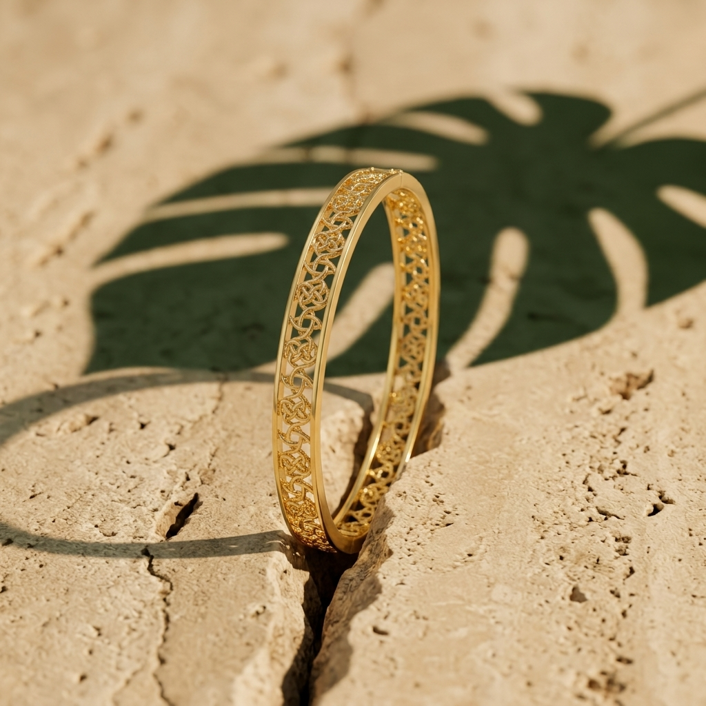 Gold Wide Polished Flat Band Statement Ring