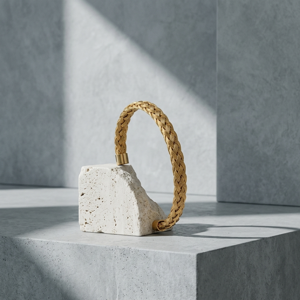 Gold Textured Bamboo Section Stackable Bangle Bracelet