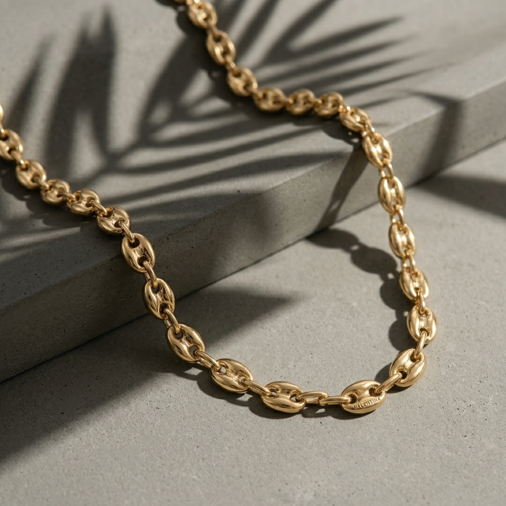 Gold Marquise Crystal Red Heart Pendant Necklace
