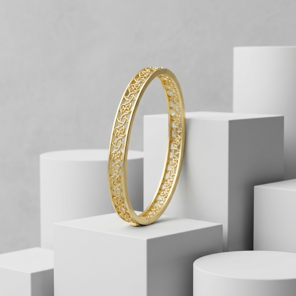 Gold Wide Polished Flat Band Statement Ring
