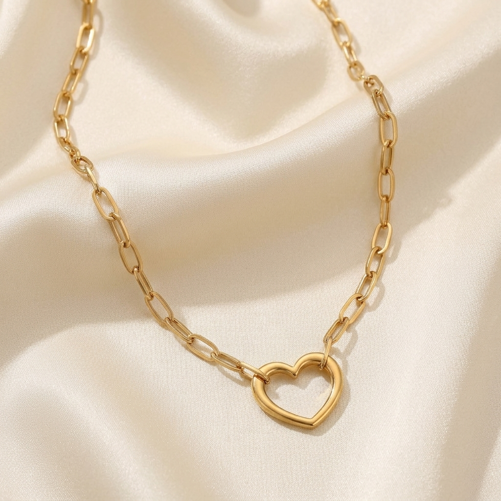 Gold Classic Polished Figaro Link Chain Necklace