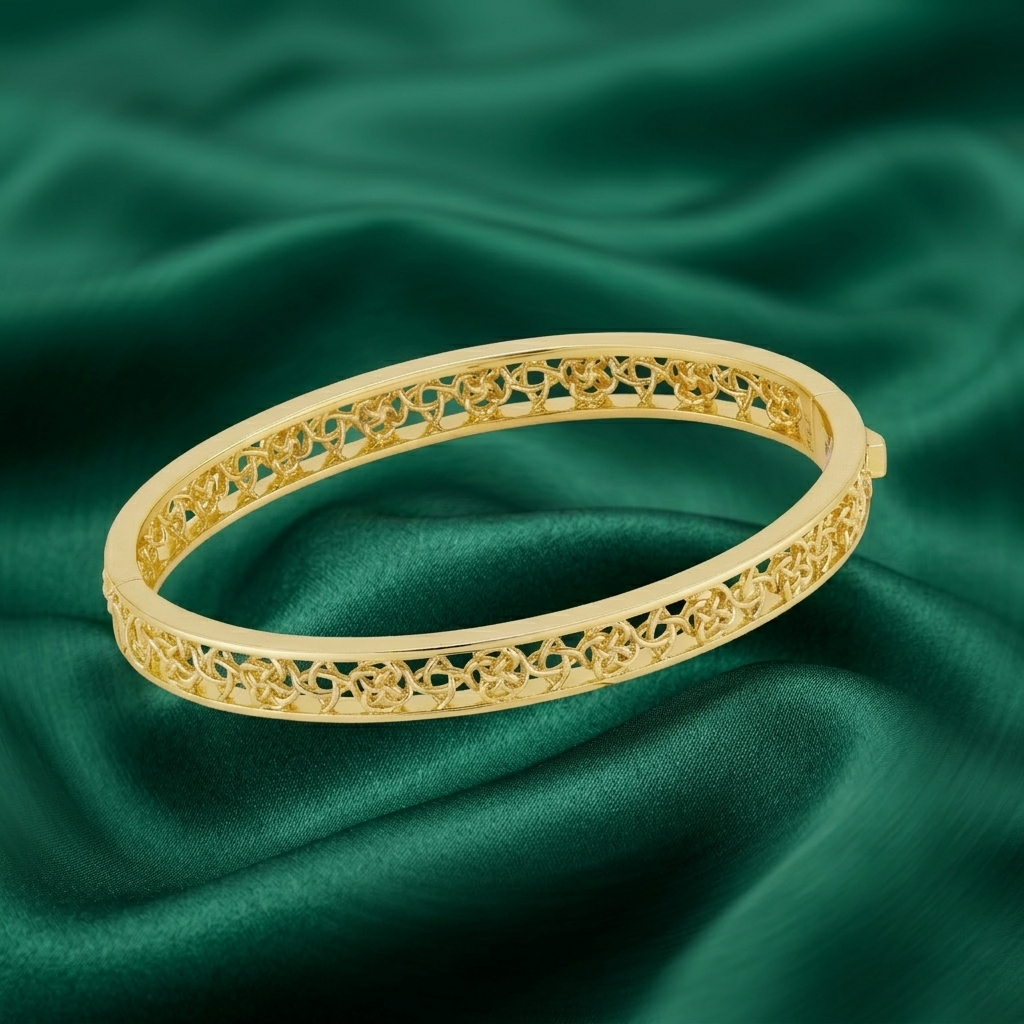 Gold Wide Polished Flat Band Statement Ring