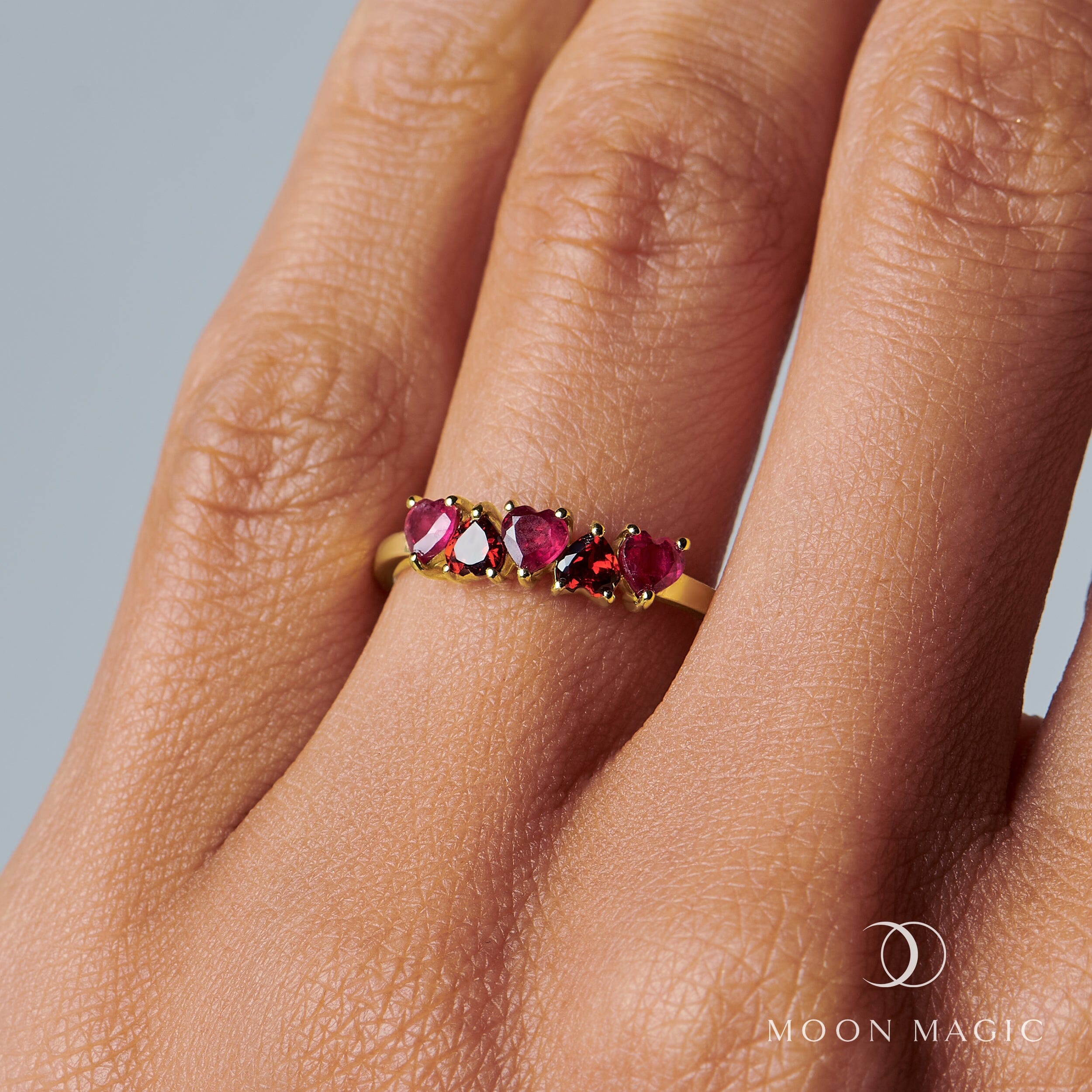 Ruby Garnet Ring Crush On You Yellow Gold Model