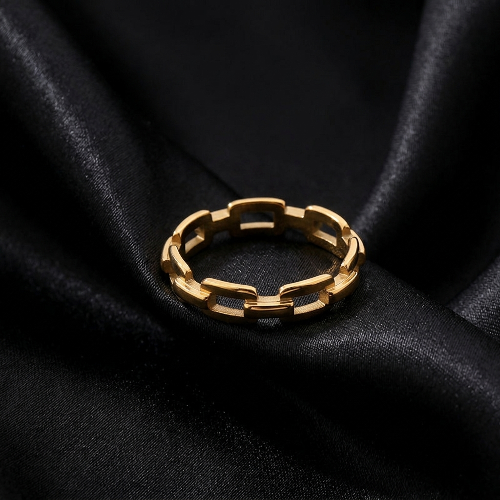 Gold Polished Thin Minimalist Stackable Band Ring