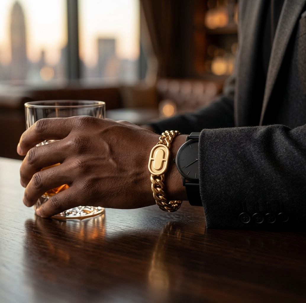 Gold Polished Classic Cuban Curb Link Bracelet