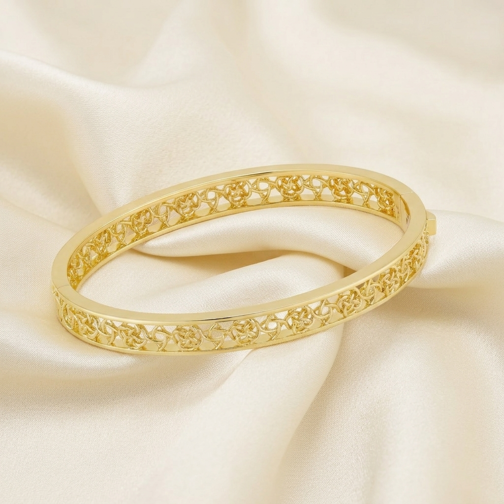 Gold Wide Polished Flat Band Statement Ring