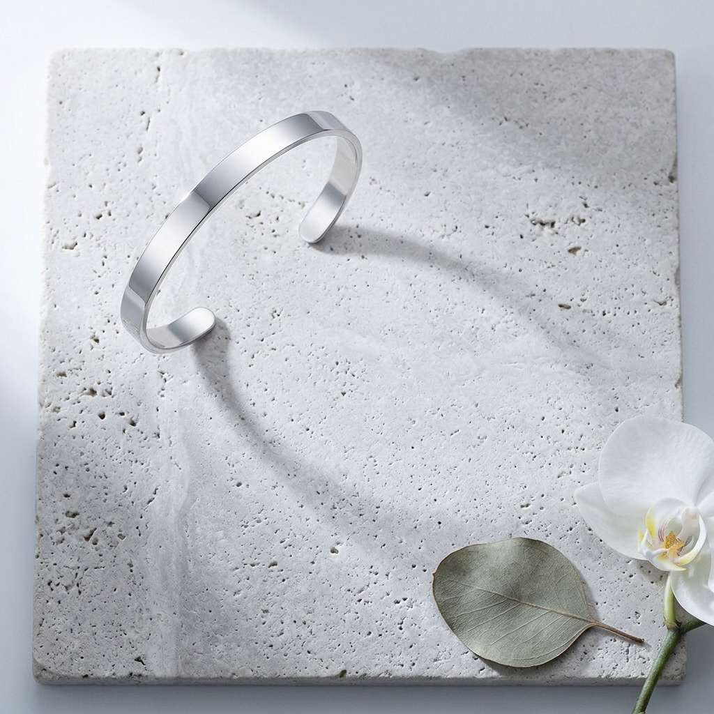 Gold High Polish Wide Statement Cuff Bracelet