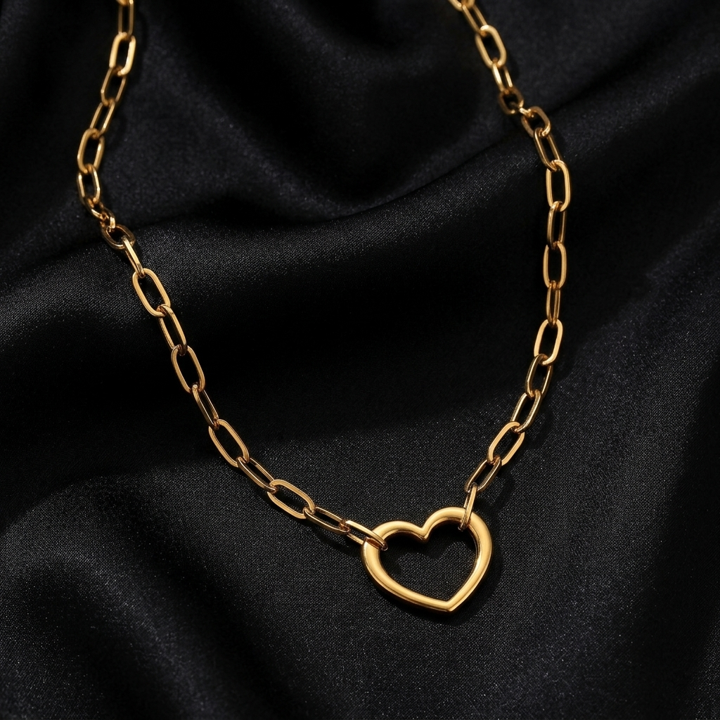 Gold Classic Polished Figaro Link Chain Necklace
