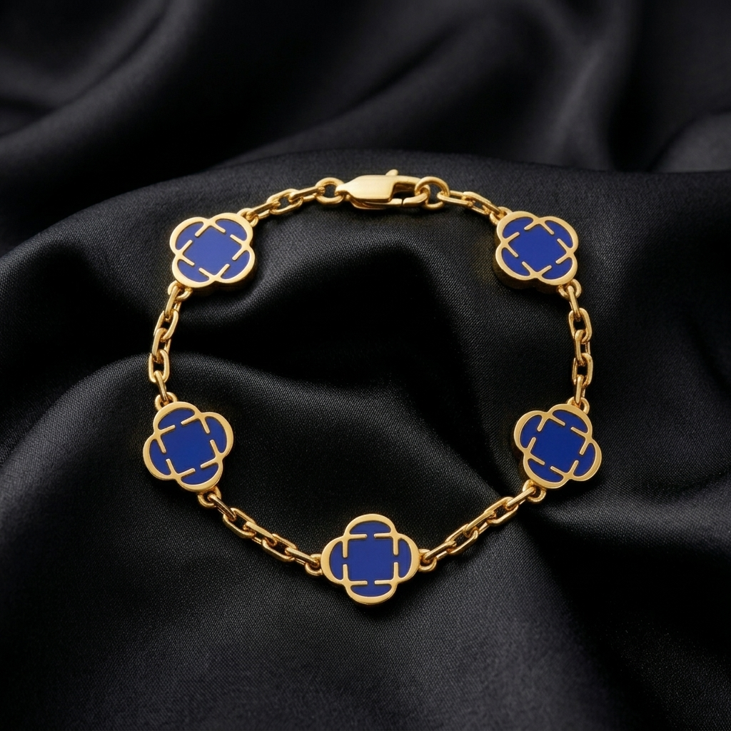 The Indigo Fortune Quatrefoil