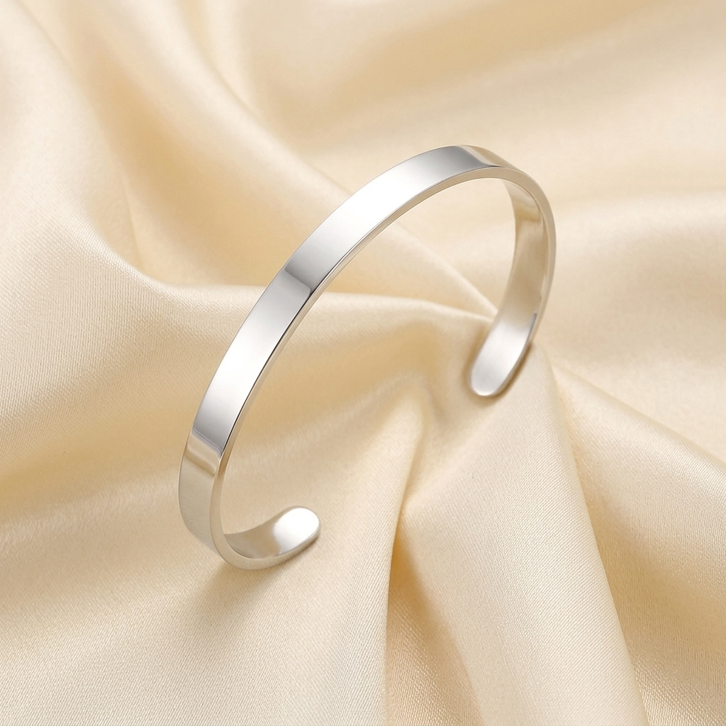 Gold High Polish Wide Statement Cuff Bracelet