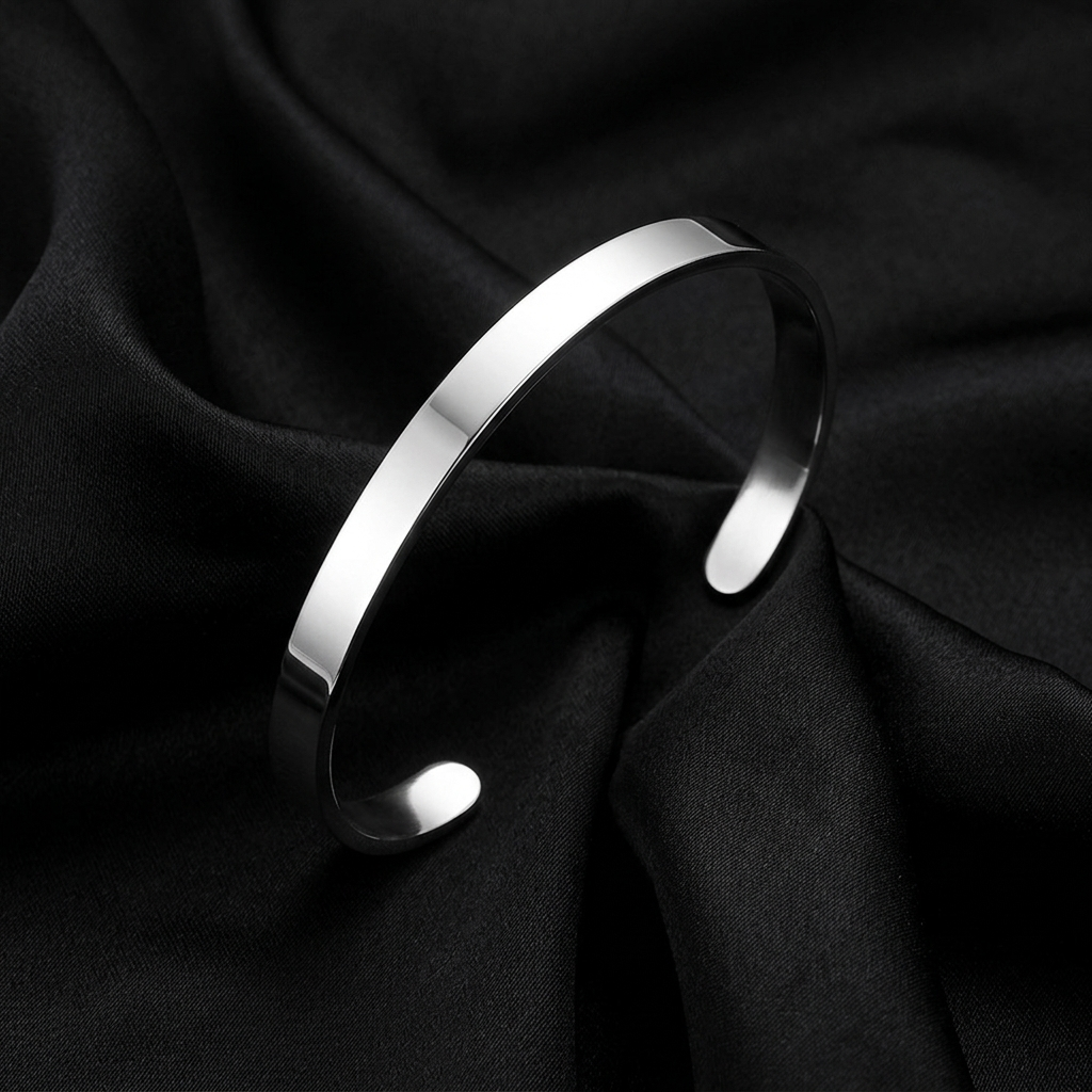 Gold High Polish Wide Statement Cuff Bracelet