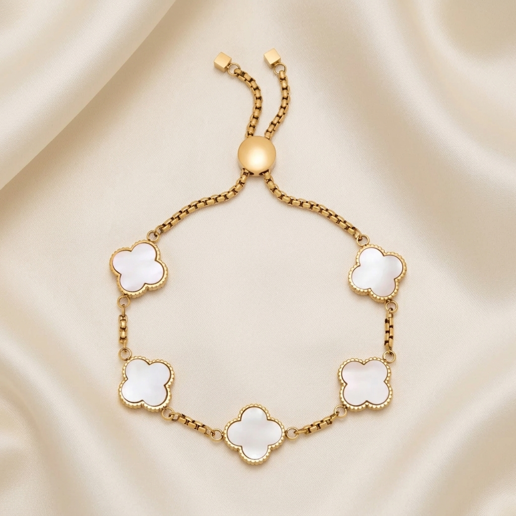 Mother Of Pearl Clover Bracelet