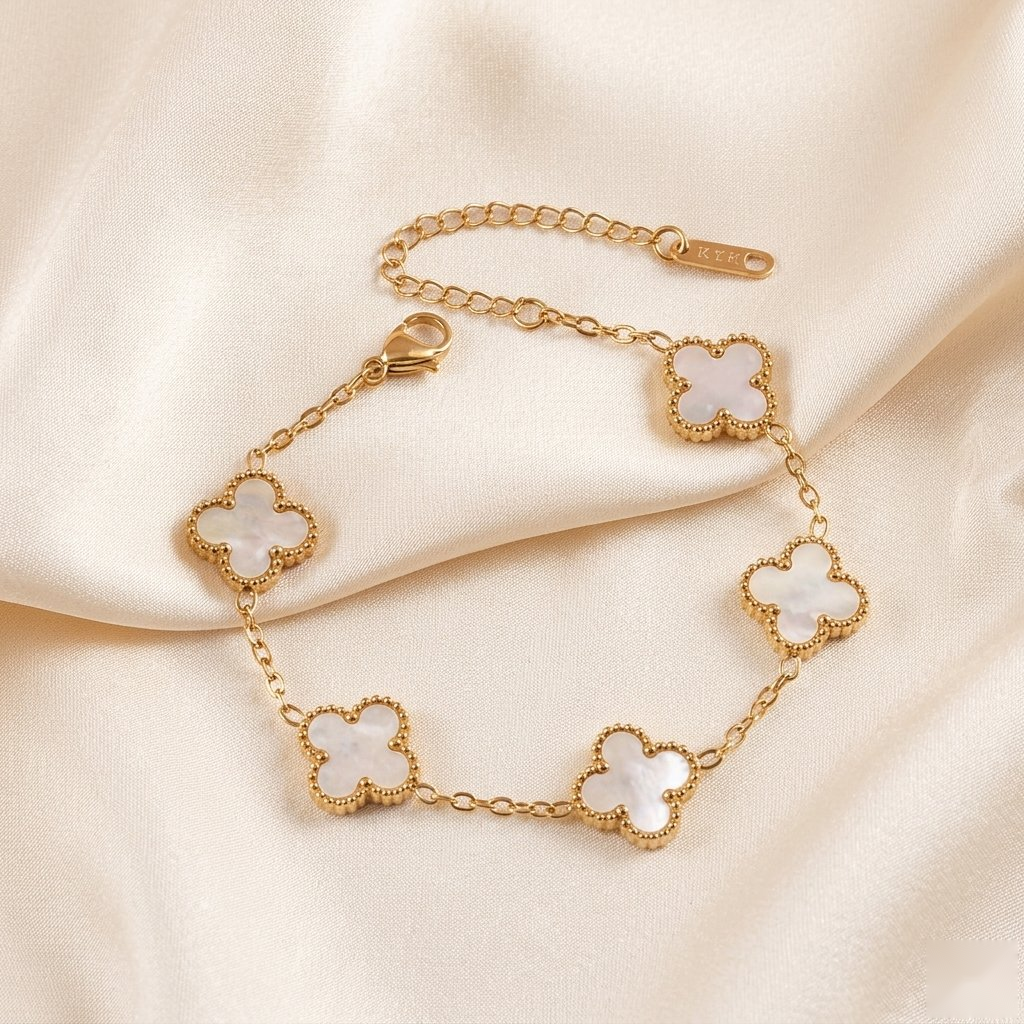 Mother Of Pearl Clover Bracelet