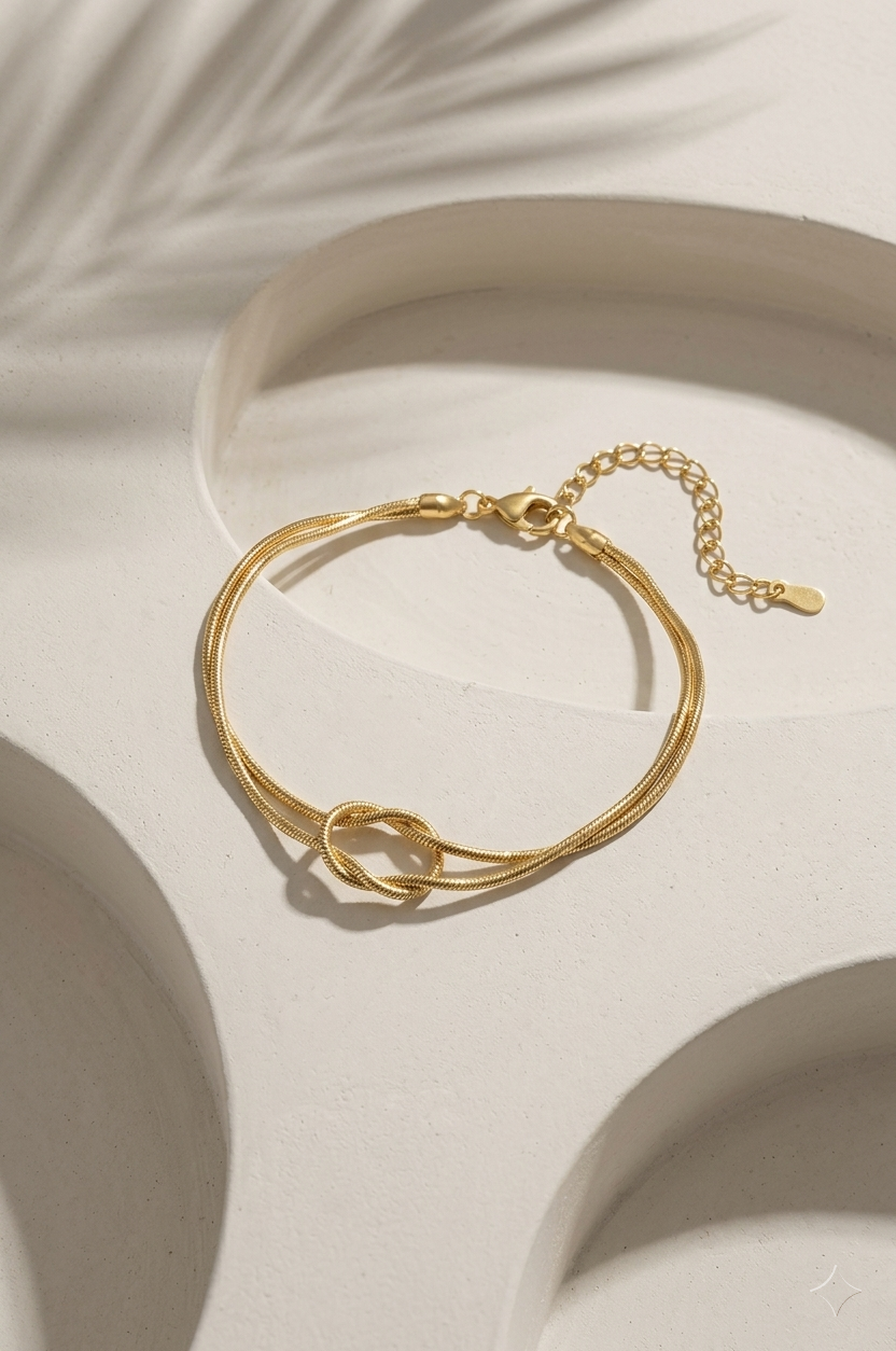 Gold Dainty Knot Bracelet