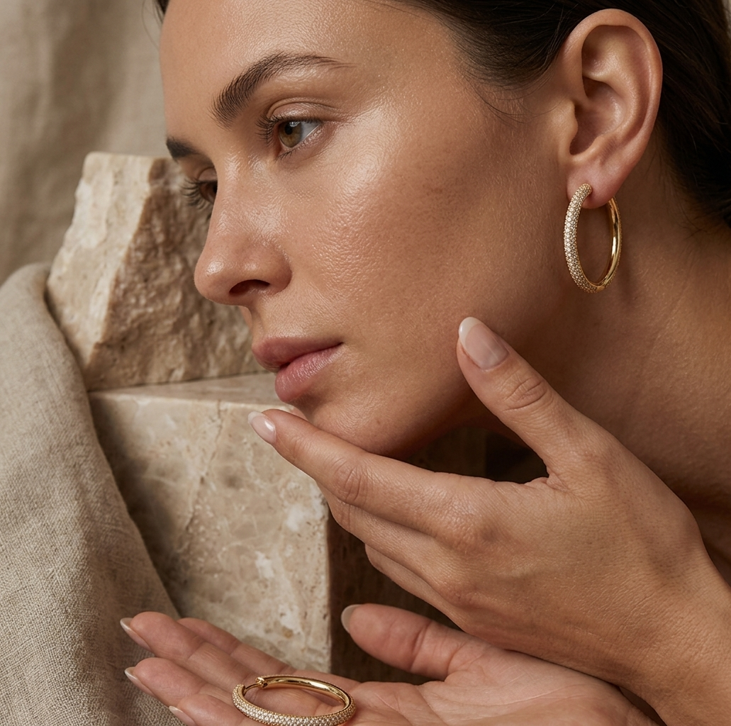 Halo Hoop Earrings