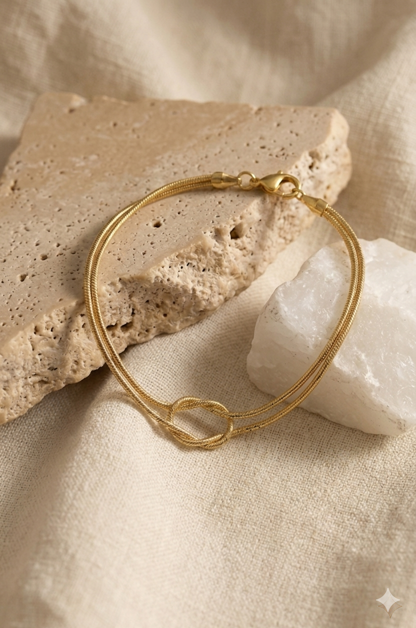 Gold Dainty Knot Bracelet