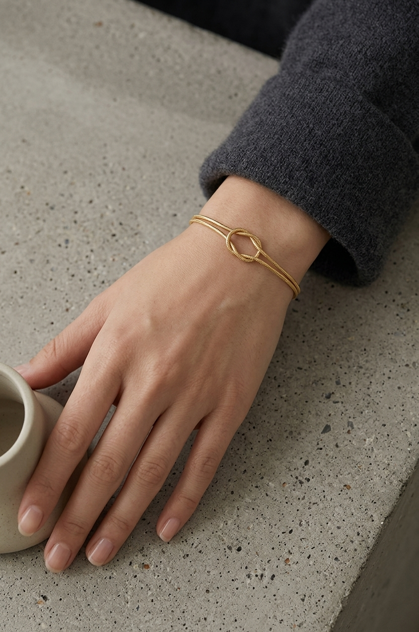 Gold Dainty Knot Bracelet