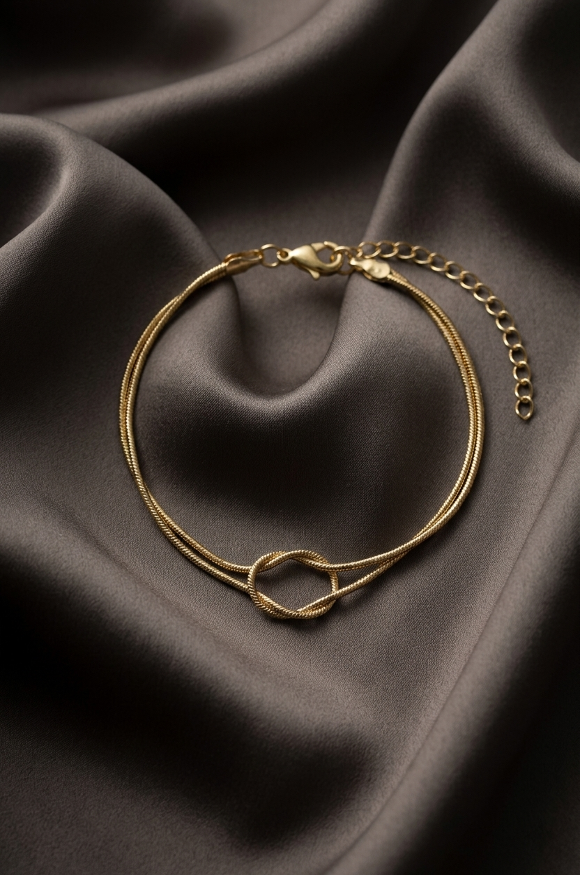 Gold Dainty Knot Bracelet