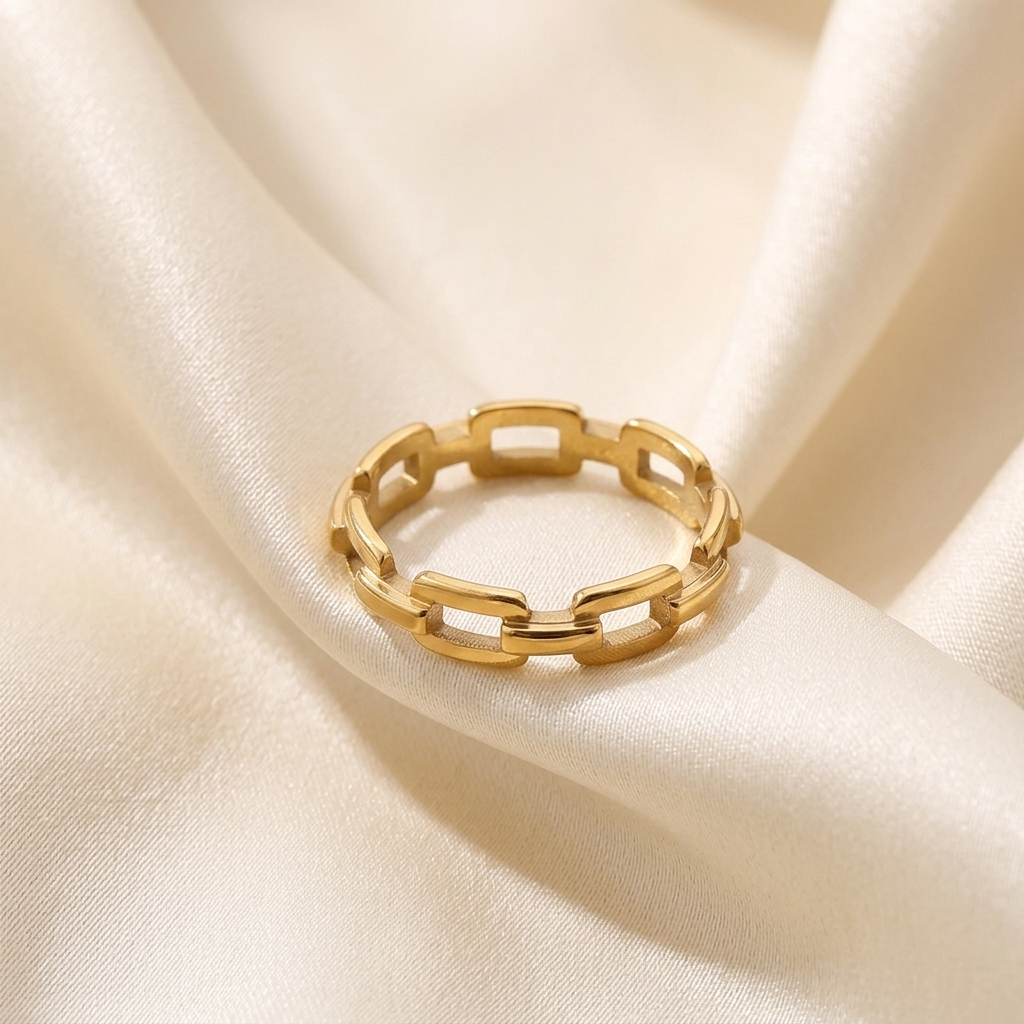 Gold Polished Thin Minimalist Stackable Band Ring