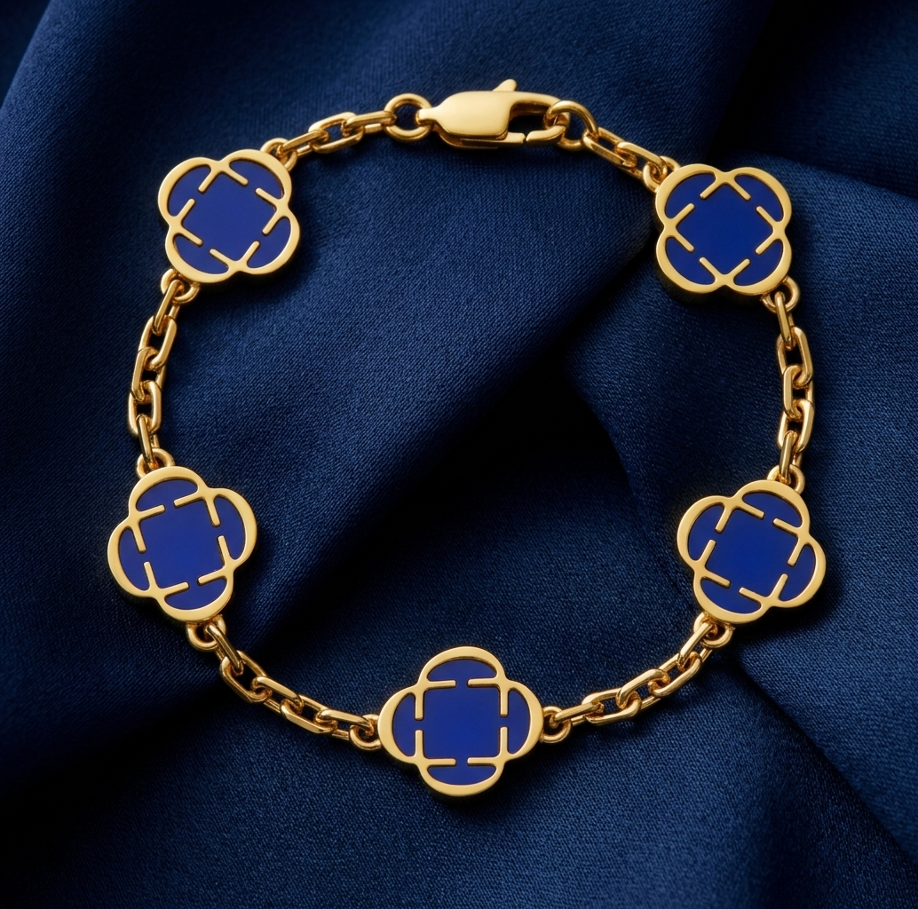 The Indigo Fortune Quatrefoil
