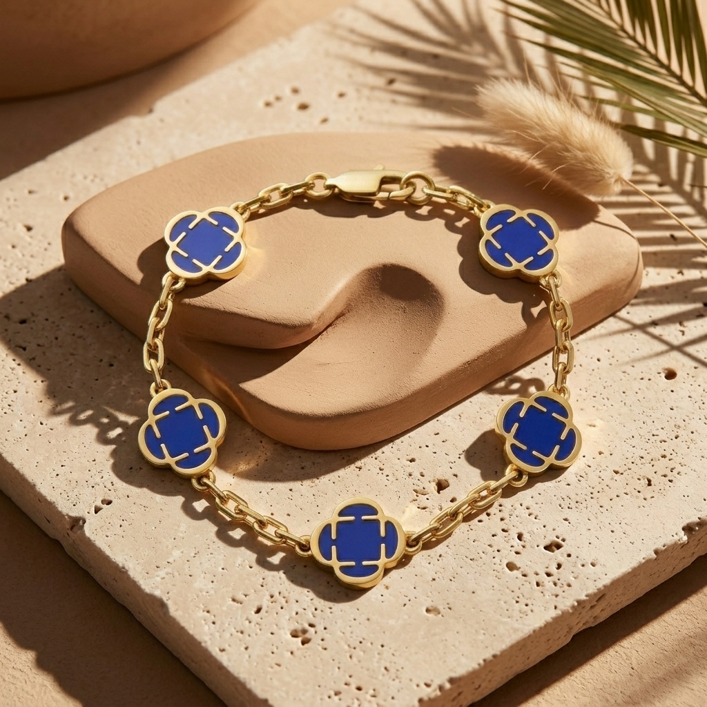 The Indigo Fortune Quatrefoil