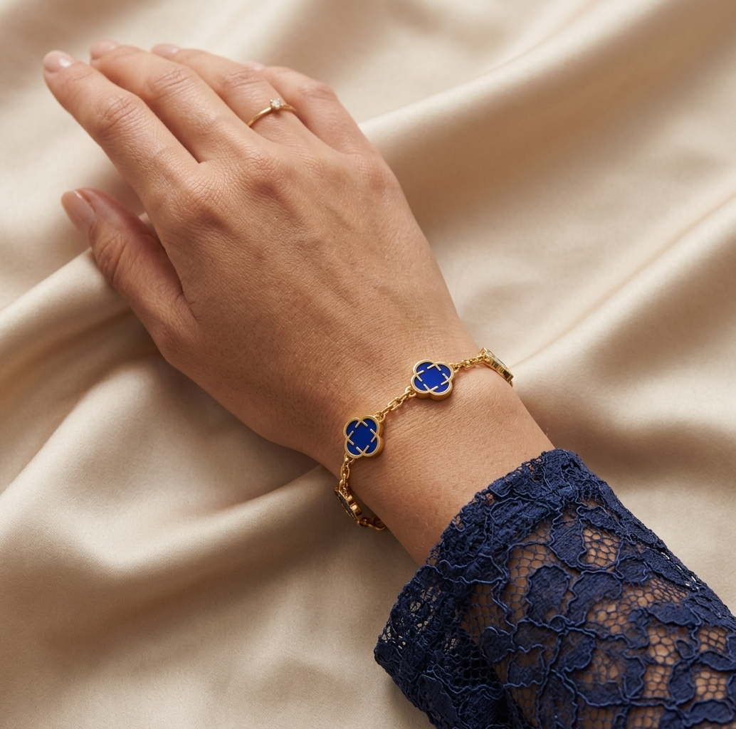 The Indigo Fortune Quatrefoil