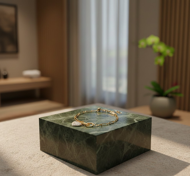 Sparkly Big Heart Bag Charm