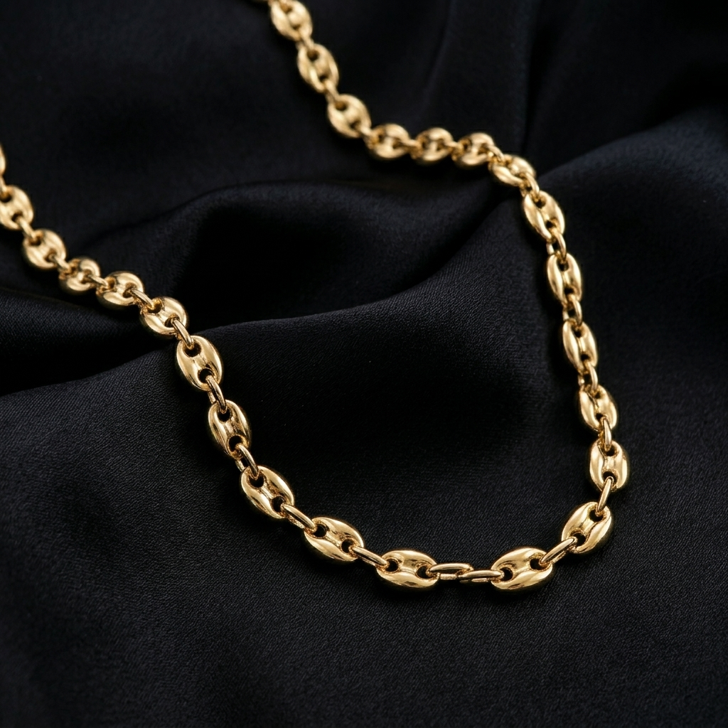Gold Marquise Crystal Red Heart Pendant Necklace