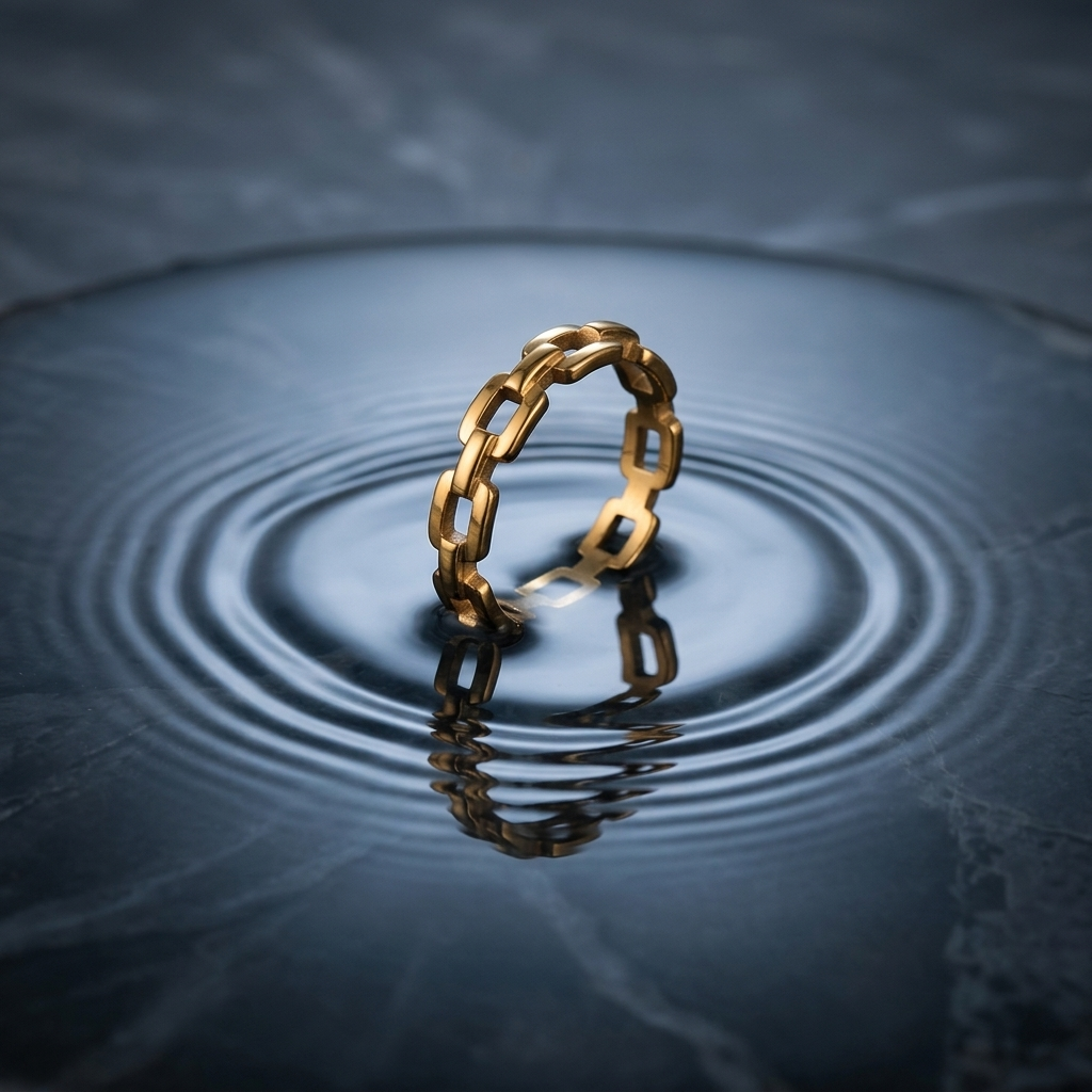 Gold Polished Thin Minimalist Stackable Band Ring